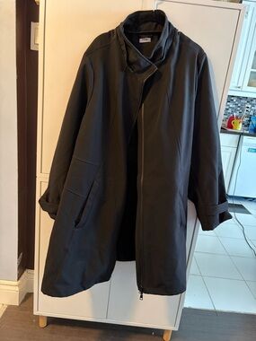 Penningtons Black Long Utility Coat with High Collar